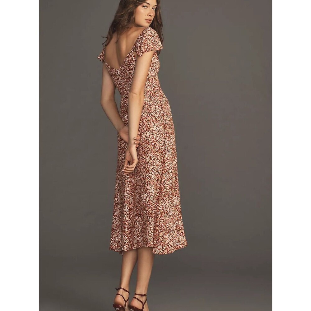Reformation Rust Floral Midi Dress - Picture 12 of 12